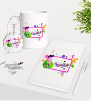 BK Gift Kişiye Özel En İyi Öğretmeni Kupa Anahtarlık Beyaz Defter Kalem Hediye Seti-1 (Model 1)