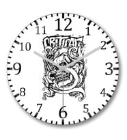 Criticalz Skull Duvar Saati Bombeli Gercek Cam
