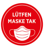 MIGNATIS - Maske Tak Sticker Afiş Duvar İçin 35x35cm 5 ADET SYL16