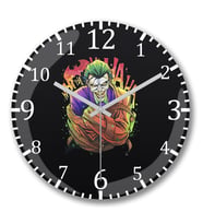 The Joker Duvar Saati Bombeli Gercek Cam