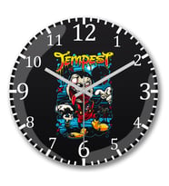 Mickey Zumbi Duvar Saati Bombeli Gercek Cam