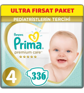 Prima Premium Care Bebek Bezi Beden:4 (9-14) Maxi 336 Adet Ultra Fırsat Pk