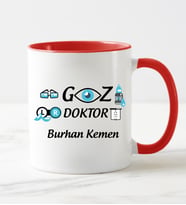 Göz Doktoru Kupa Bardağı Kırmızı