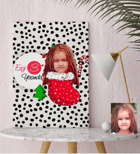 BK Gift Kişiye Özel Kız Çocuk Yaş Karikatürlü Kanvas Tablo 30x50cm-14