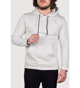 Erkek Kapüşonlu Uzun Kollu Kanguru Cepli Sweatshirt 9Y-5200178-029 Krem