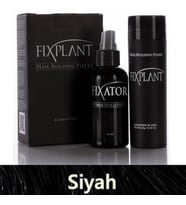Fixplant Saç Dolgunlaştırıcı Set Topik 28 Gr. + Sprey - Seyrek Saçlar için Saç Tozu - Fixplant Saç Fiberi - Siyah