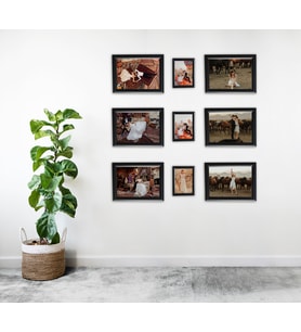 Dekoratif Palet Çoklu Çerçeve Fotoğraflı (model 9) (Siyah)