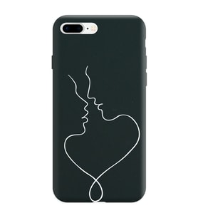 Iphone 8 Plus Çizgi Tasarımlı Siyah Lansman Telefon Kılıfı