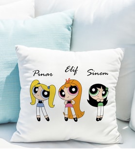 Powerpuff Girls Yastığı Kişiye Özel