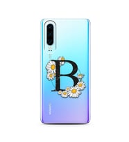 Papatya Harf Tasarım Süper Şeffaf Silikon Telefon Kılıfı Huawei P30   B-Harfi