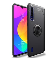 Microsonic Xiaomi Mi 9 Lite Kılıf Kickstand Ring Holder Siyah
