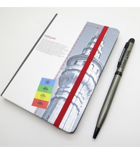 Scrikss Notelook Beyazıt Kulesi Defter + İsme Özel Kalem  İsme Özel Hediyelik Set