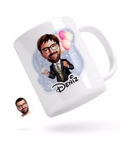 BK Gift Kişiye Özel Erkek Doğum Günü Karikatürlü Beyaz Kupa Bardak-3