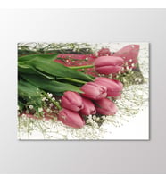 Arty Tablo Pembe Lale Buketi Tablo (Karışık)
