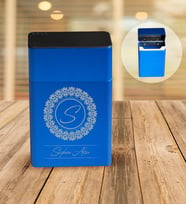 BK Gift Kişiye Özel İsimli Mavi Metal Sigara Tabakası - 2