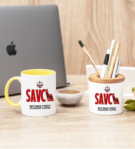 Savcı Sarı Kupa Bardak Ve Kalemlik Hediye Seti
