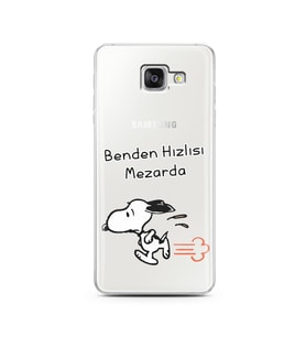 Snoopy Tasarımlı Süper Şeffaf Silikon Telefon Kılıfı Samsung A5 (2016)