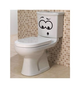 Hey Banyo Klozet Sticker 15x16 Siyah