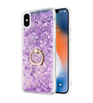Microsonic Apple iPhone XS Max Kılıf Glitter Liquid Holder Mor