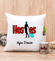 Hostes Yastık ve Silver Kupa Bardak