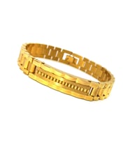 Sarı - Sarı Lüks Bukle Model Erkek Çelik Bileklik CBLLUKSTIRK-ALT 6018601976932