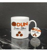 Odun Kupa Bardak ve Anahtarlık Set 002