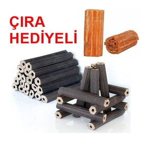 BRİKET ŞÖMİNE ODUNU 10KG ÇIRA HEDİYELİ