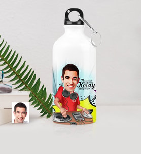 BK Gift Kişiye Özel Bay Dj Karikatürlü Metal Suluk 500 Ml 1