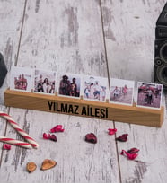 Ailelere Özel Altı Fotoğraflı Ahşap Stand