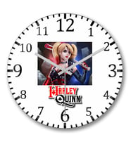 Harley Quinn 1 Duvar Saati Bombeli Gercek Cam