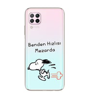 Snoopy Tasarımlı Süper Şeffaf Silikon Telefon Kılıfı Huawei P40 Lite