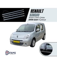 Renault Kangoo Krom Cam Çıtası 4 prç. 2008 Üzeri P. Çelik