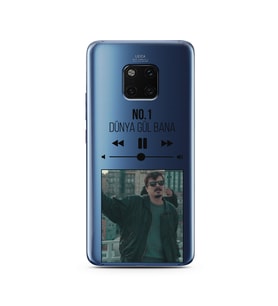 No.1 Mp3 Tasarımlı Süper Şeffaf Silikon Telefon Kılıfı Huawei Mate 20 Pro
