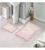 Banyo Halısı Ikili Klozet Takımı Kaymaz Tabanlı (60 xm x 100 cm + 40 cm x 60 cm) 