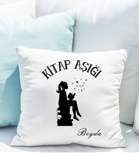 Kişiye Özel Kitap Aşığı Yastığı