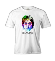 John Lennon - Imagine Beyaz Erkek Tshirt