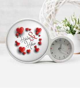BK Gift Kişiye Özel Sevgililer Günü Saatli Sihirli Led Ayna Çerçeve  21