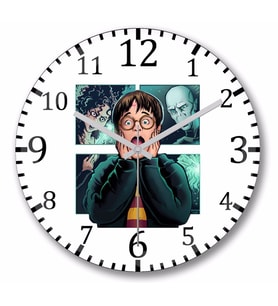 Harry Potter Harry Alone Duvar Saati Bombeli Gercek Cam