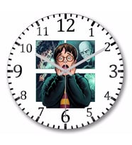 Harry Potter Harry Alone Duvar Saati Bombeli Gercek Cam