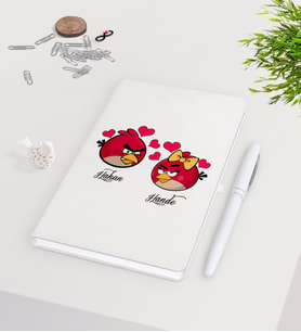BK Gift Kişiye Özel Sevgililer Günü Beyaz Defter Kalem Seti-89