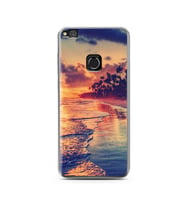 Sahil Tasarımlı Süper Şeffaf Silikon Telefon Kılıfı Huawei P9 Lite (2017)     
