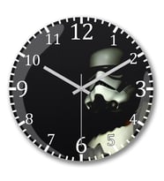 Stormtrooper Duvar Saati Bombeli Gercek Cam