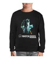 Watch Dogs Siyah Çocuk Sweatshirt