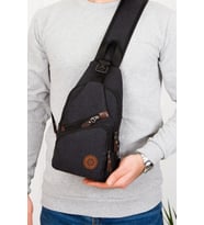 Av A Dos Unisex Kanvas Usb Kulaklık Çıkışlı Çapraz Askılı Bel Omuz Çanta (Siyah-Gri)