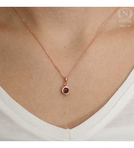 925 Ayar Gümüş Mistik Topaz Kolye