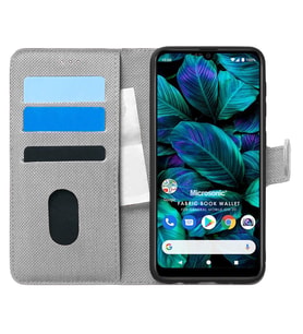 Microsonic General Mobile GM 20 Kılıf Fabric Book Wallet Gri