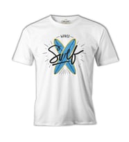 Waves Sörf Beyaz Erkek Tshirt