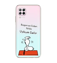 Snoopy Tasarımlı Süper Şeffaf Silikon Telefon Kılıfı Huawei P40 Lite