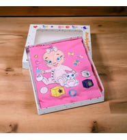 NİNNİ SÖYLEYEN BEBEK BATTANİYESİ % 100 PAMUK - 3 FARKLI NİNNİ SÖYLEME ÖZELLİĞİ (Pembe)