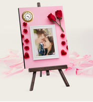 BK Gift Kişiye Özel Fotoğraflı Şovaleli Masa Saati  9